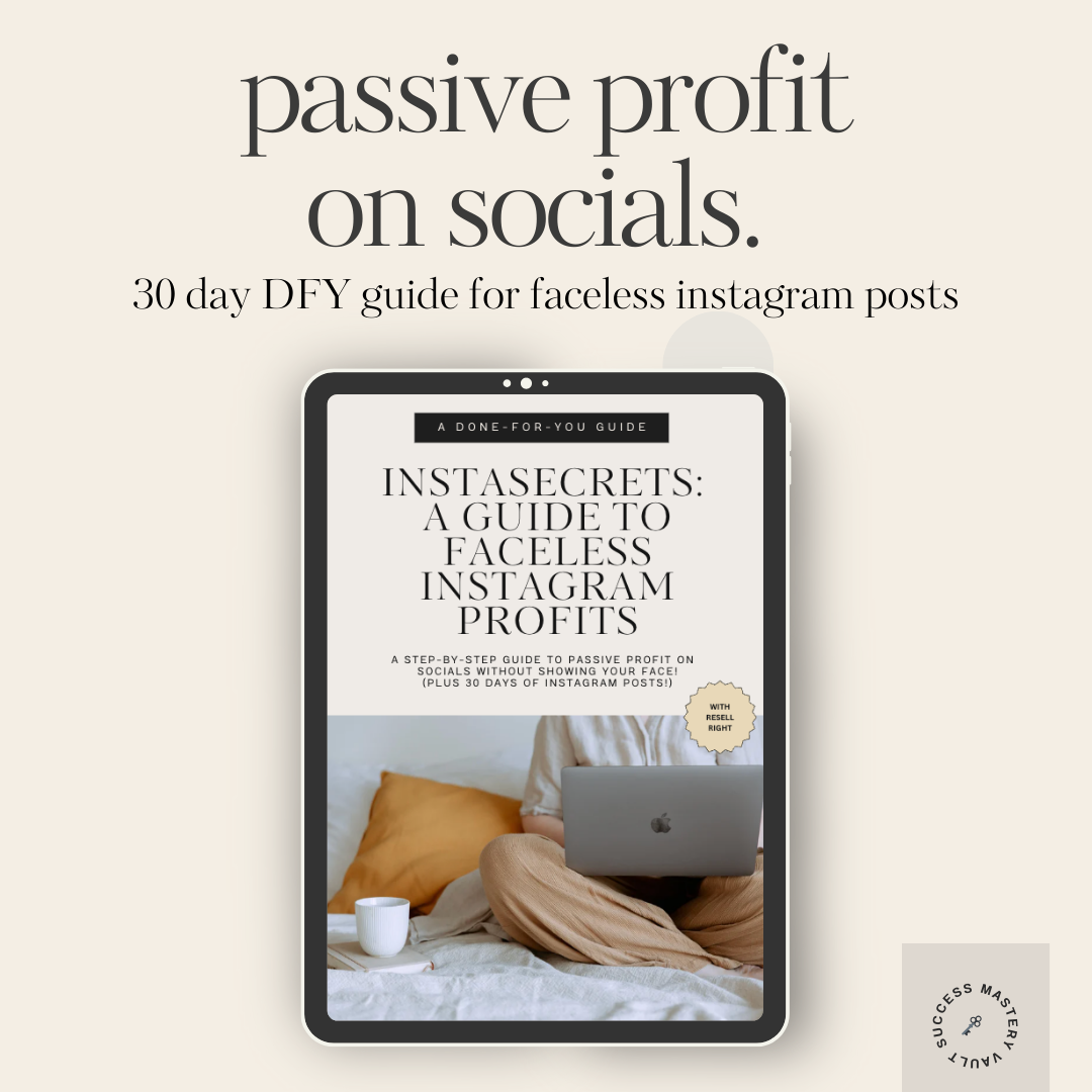 Instasecrets: 30 day DFY Guide for Faceless Posts