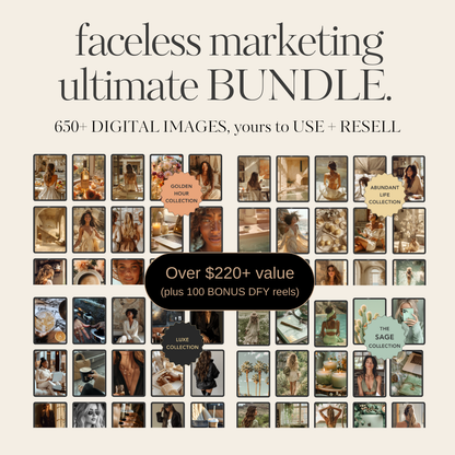 Faceless Digital Marketing Image Ultimate Bundle