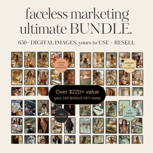 Faceless Digital Marketing Image Ultimate Bundle