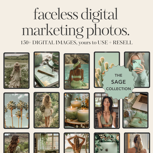 150+ Faceless Digital Marketing Photos - The Sage Collection