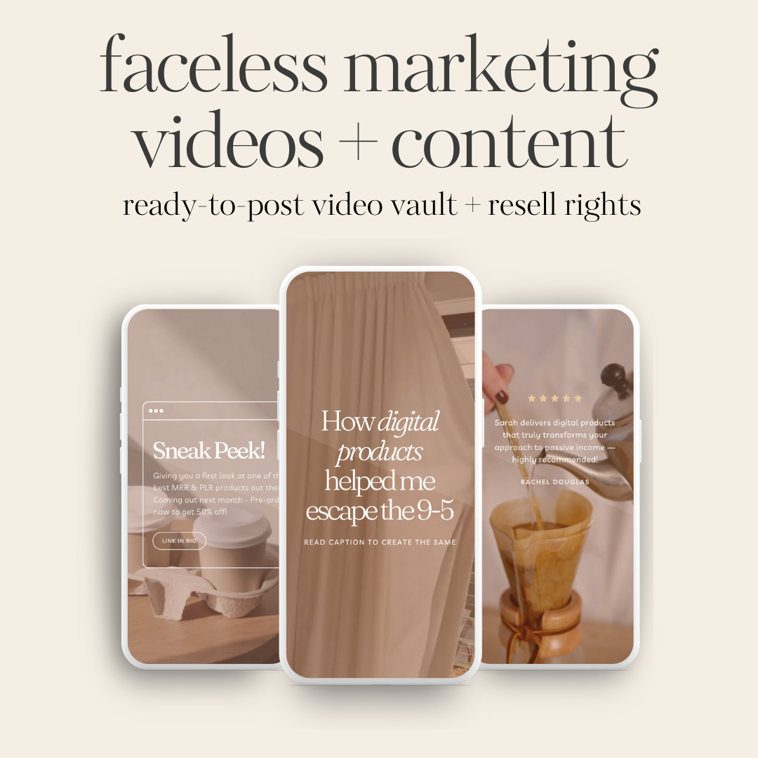 Faceless Videos + Ready-To-Post Content