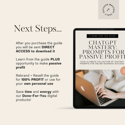 ChatGPT Mastery: Prompts for Passive Profit