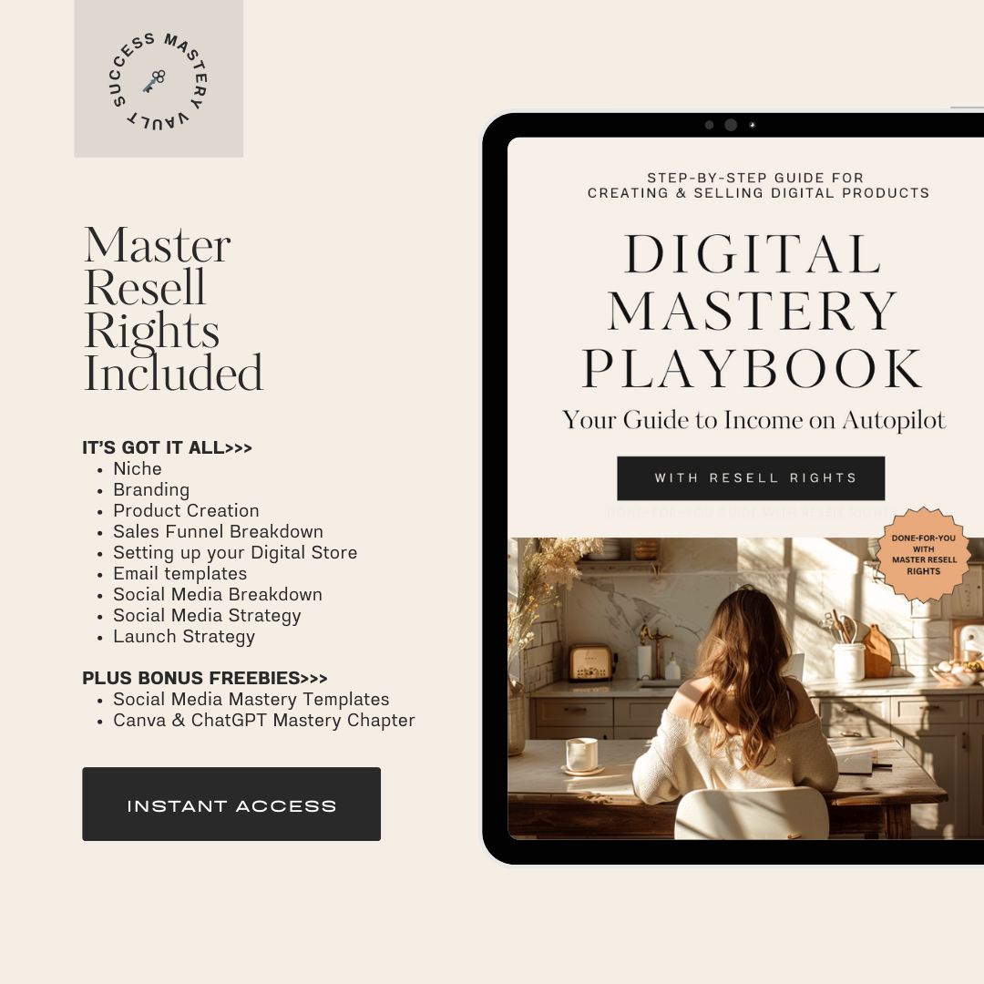 Digital Mastery Playbook: Your Guide to Income on Autopilot